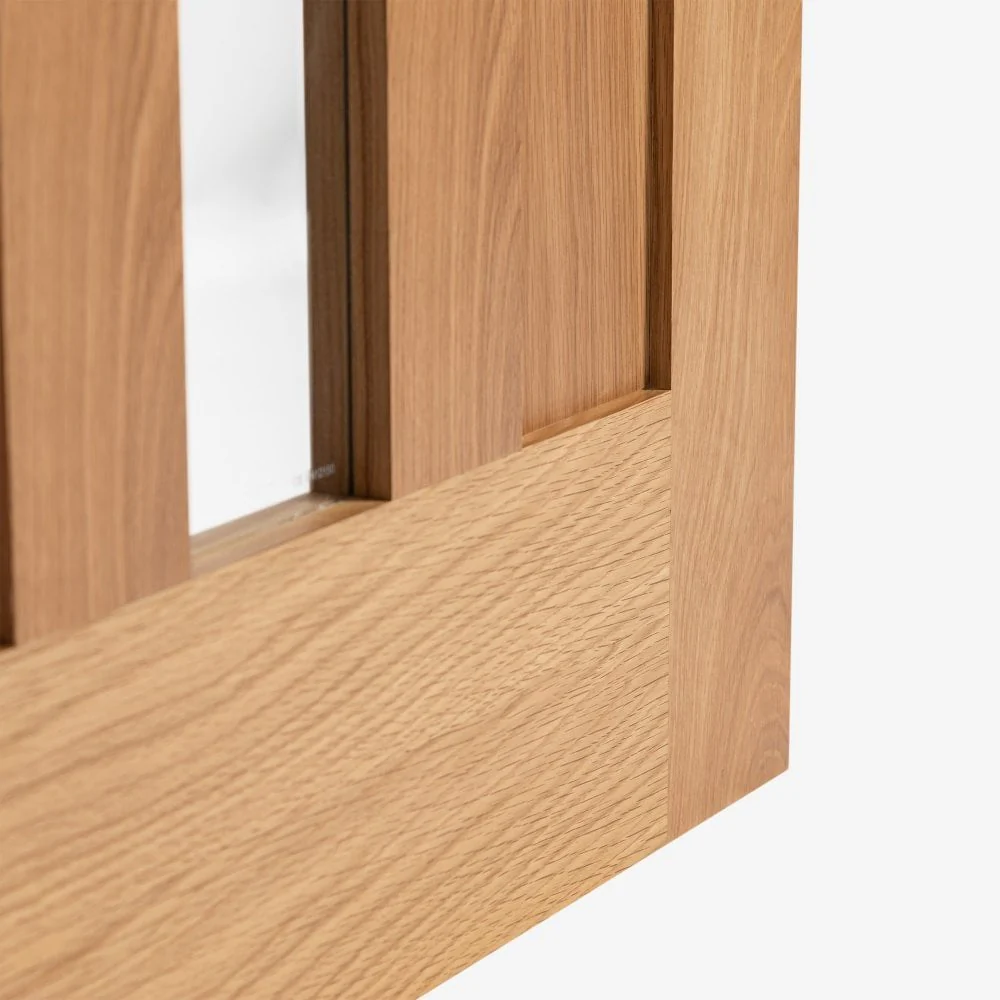 Oak Internal Fully Finished Stamford 4 Panel 1 Light Clear Glass Made-to-Measure Door - Image 6