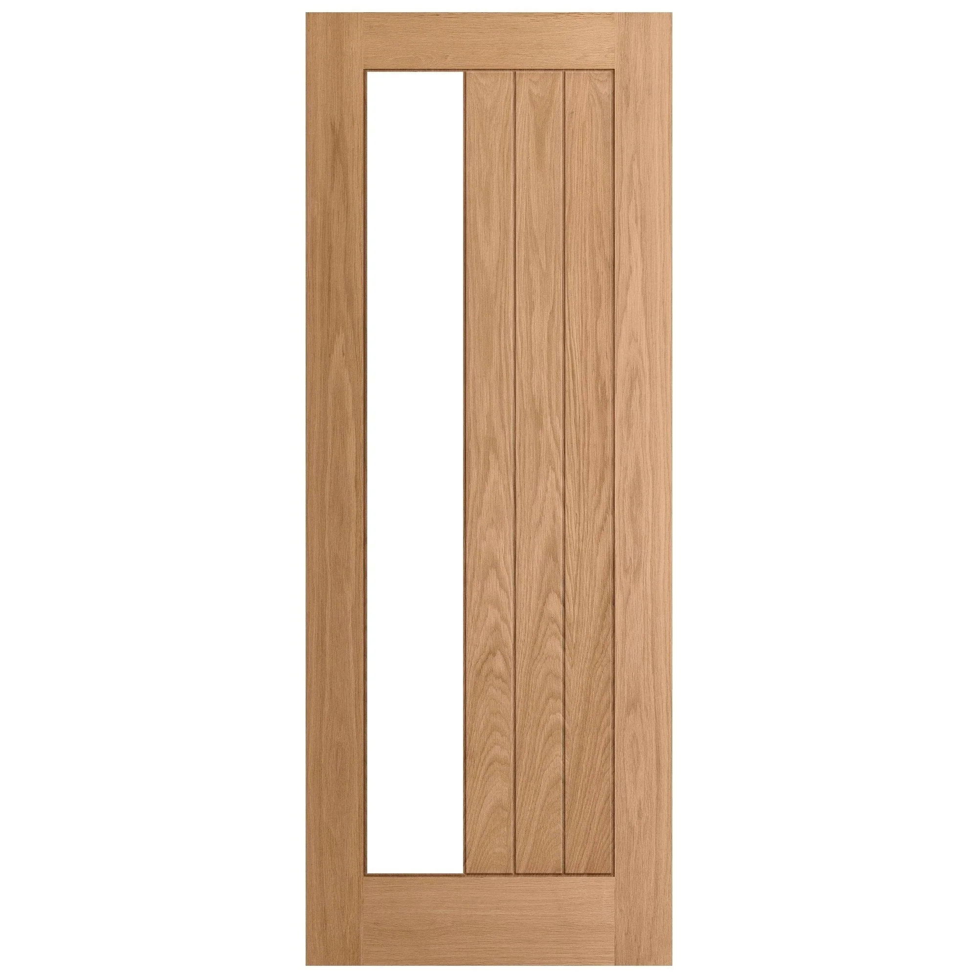 Oak Internal Unfinished Farley 1 Light Clear Offset Glass Made-to-Measure Door - Image 3