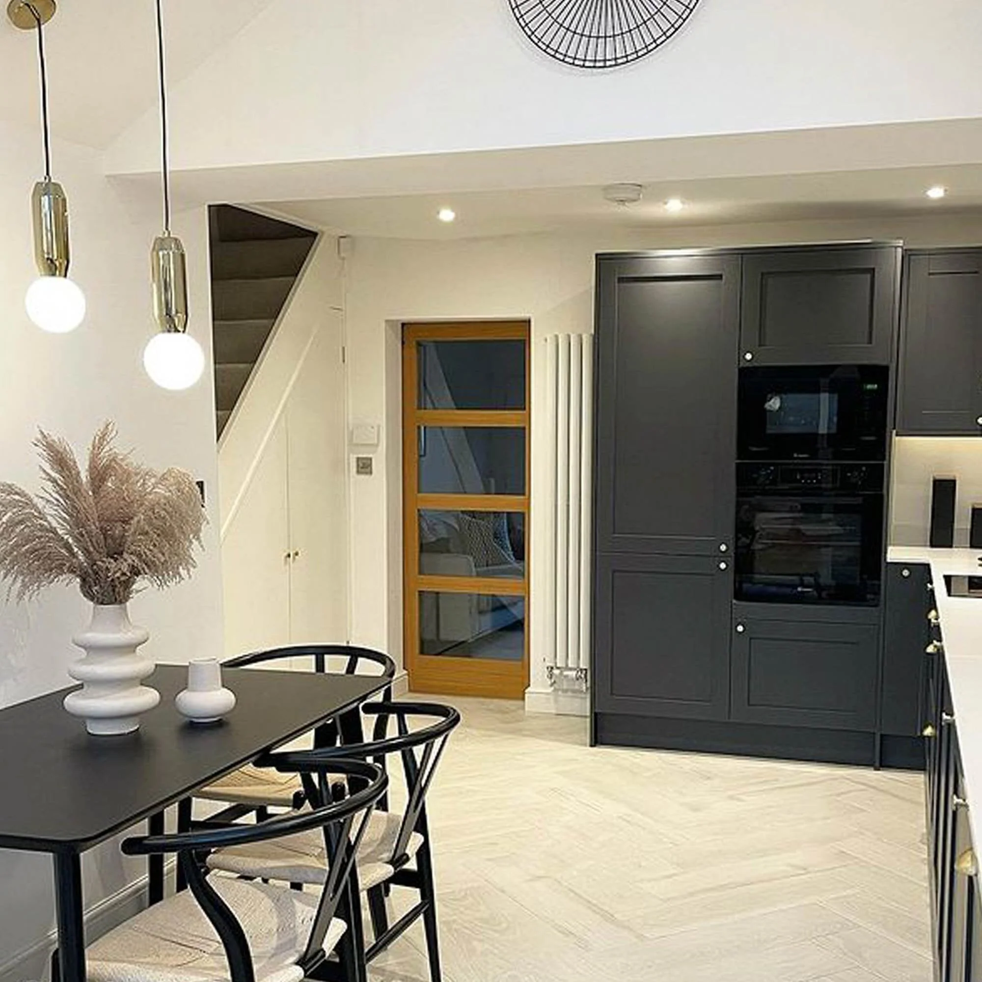 Oak Internal Unfinished Shaker 4 Light Clear Glass Made-to-Measure Door - Image 5