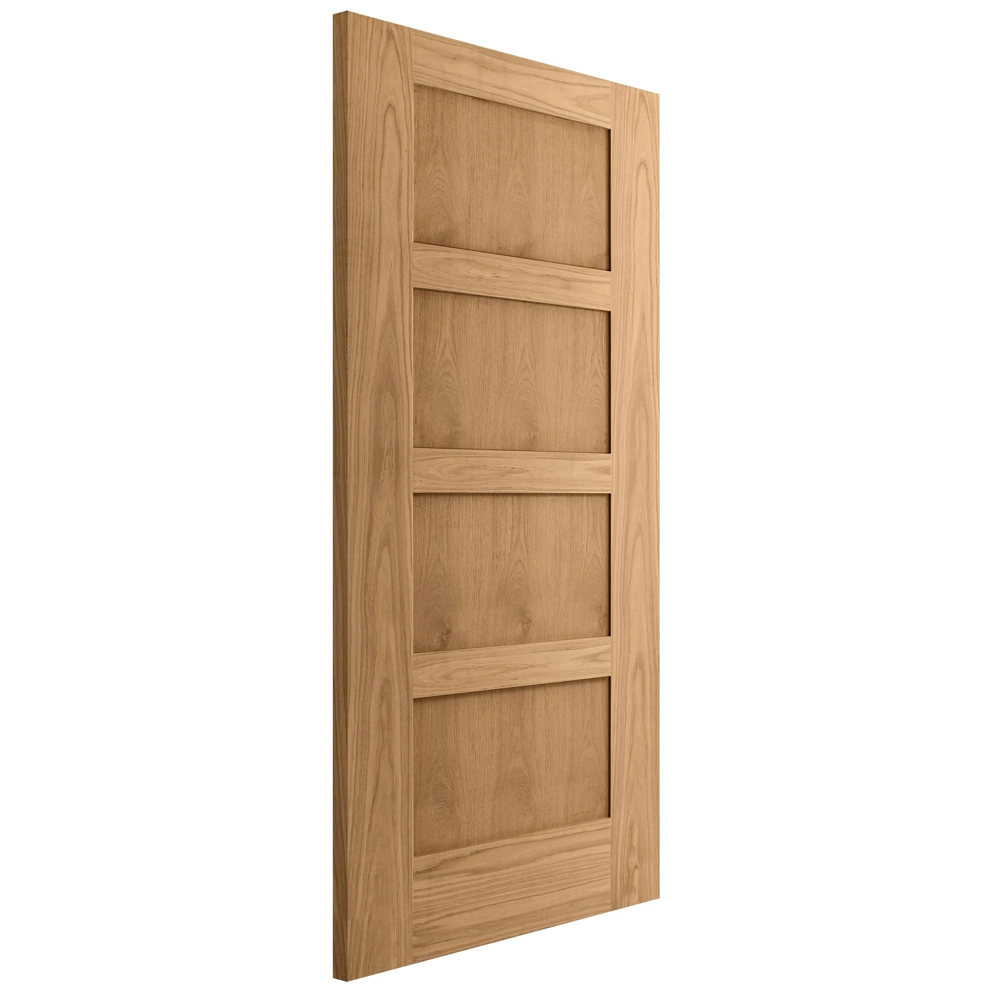 Oak Internal Unfinished Shaker 4 Panel Door - Image 4
