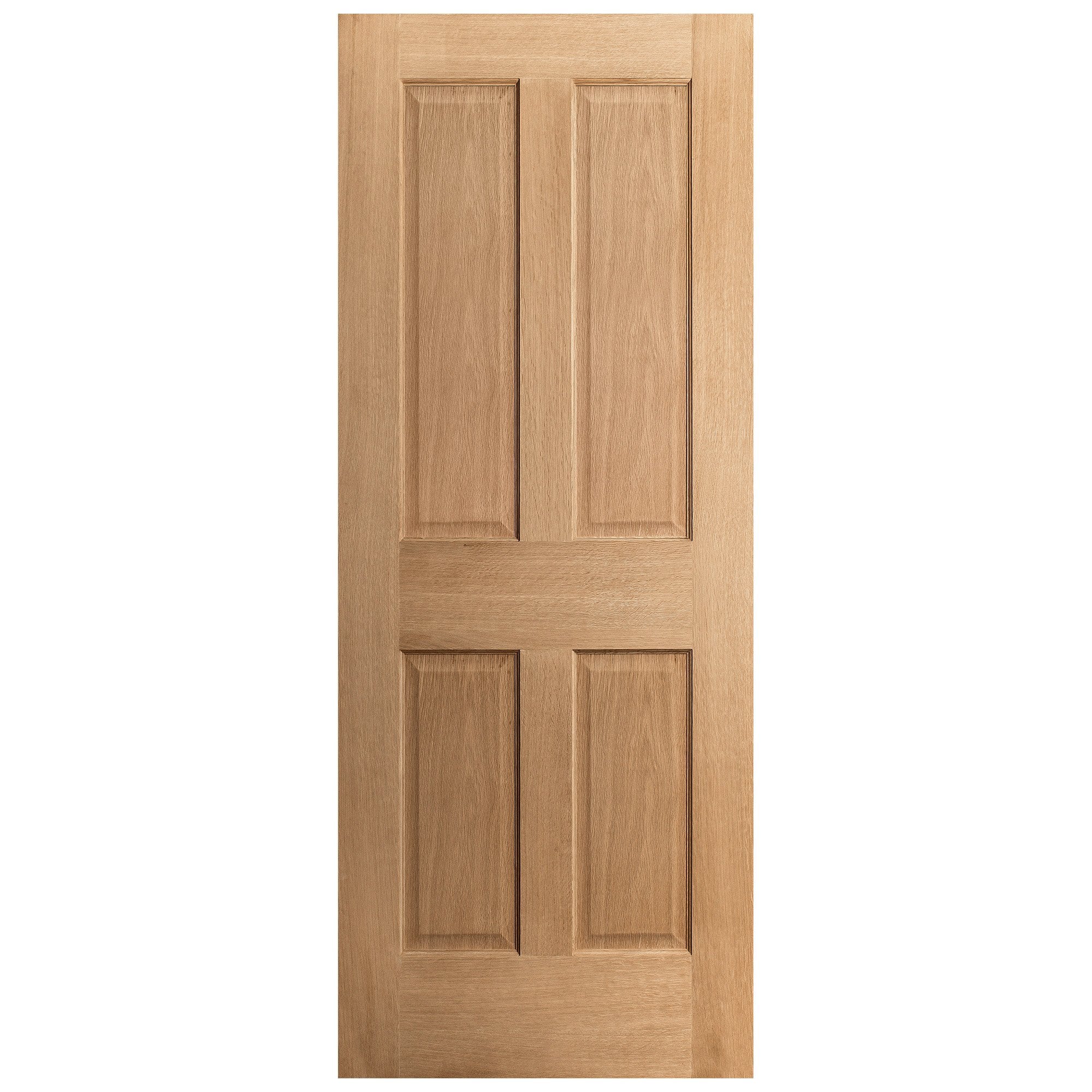 Oak Internal Unfinished Traditional Victorian 4 Panel Made-to-Measure Door - Image 3