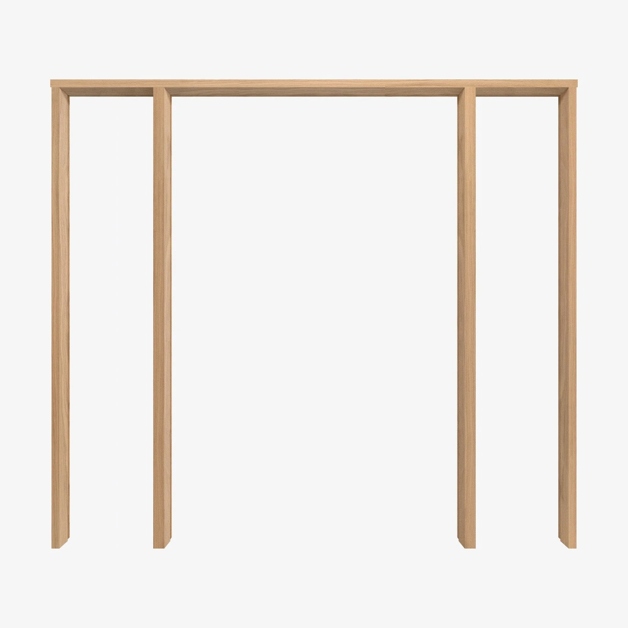 Oak Unfinished Internal Shaker 4L Obscure Glass Sidelight Room Divider Set - Image 2