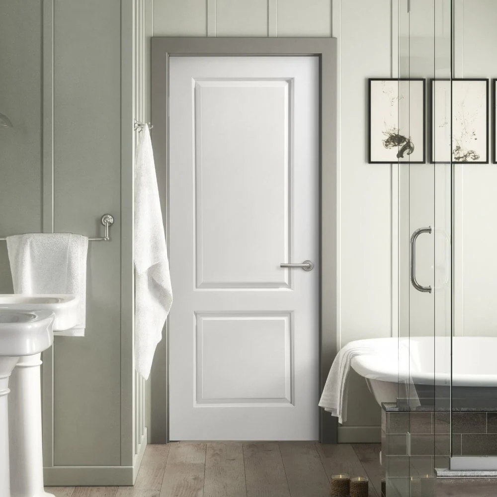 White Internal Lifestyle Moulded Smooth Caprice 2 Panel FD30 Fire Door