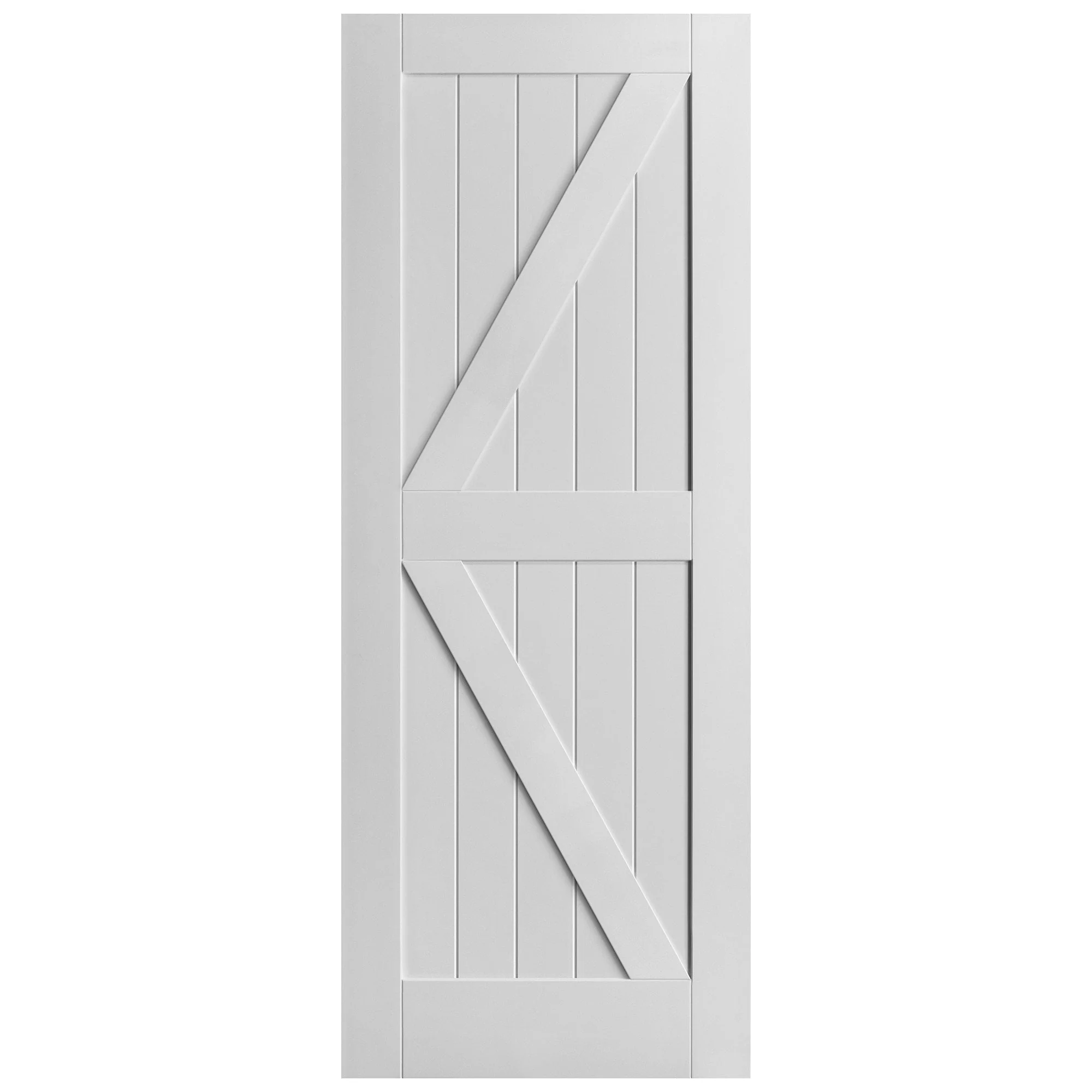 White Internal Primed Barn FLB Made-to-Measure Door - Image 3