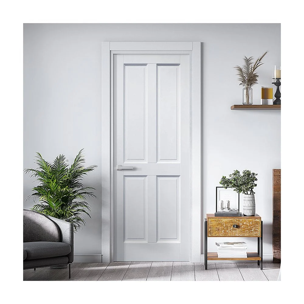 White Internal Primed Berkeley 4 Panel FD30 Fire Door