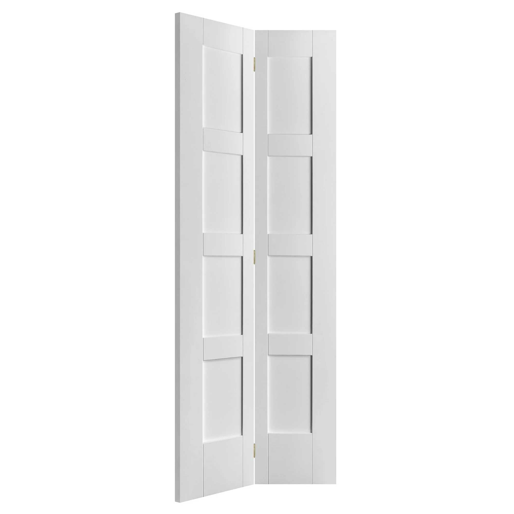 White Internal Primed Bi-fold Shaker 8 Panel Door - Image 2