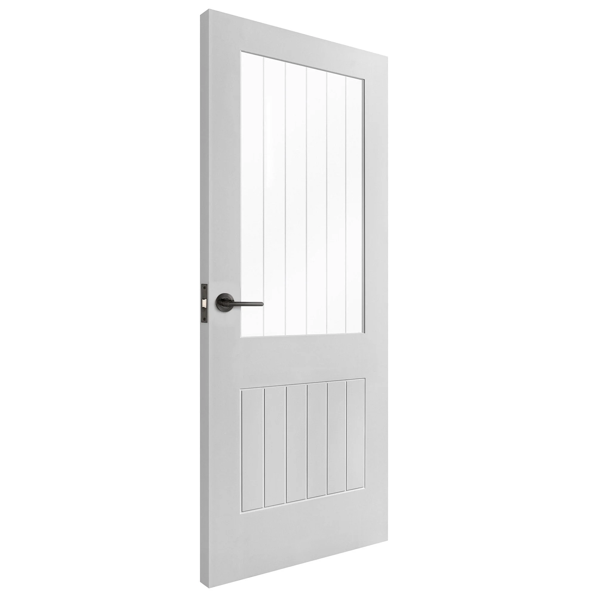 White Internal Primed Cottage 1 Light Etched Lined Clear Glass Made-to-Measure Door - Image 2