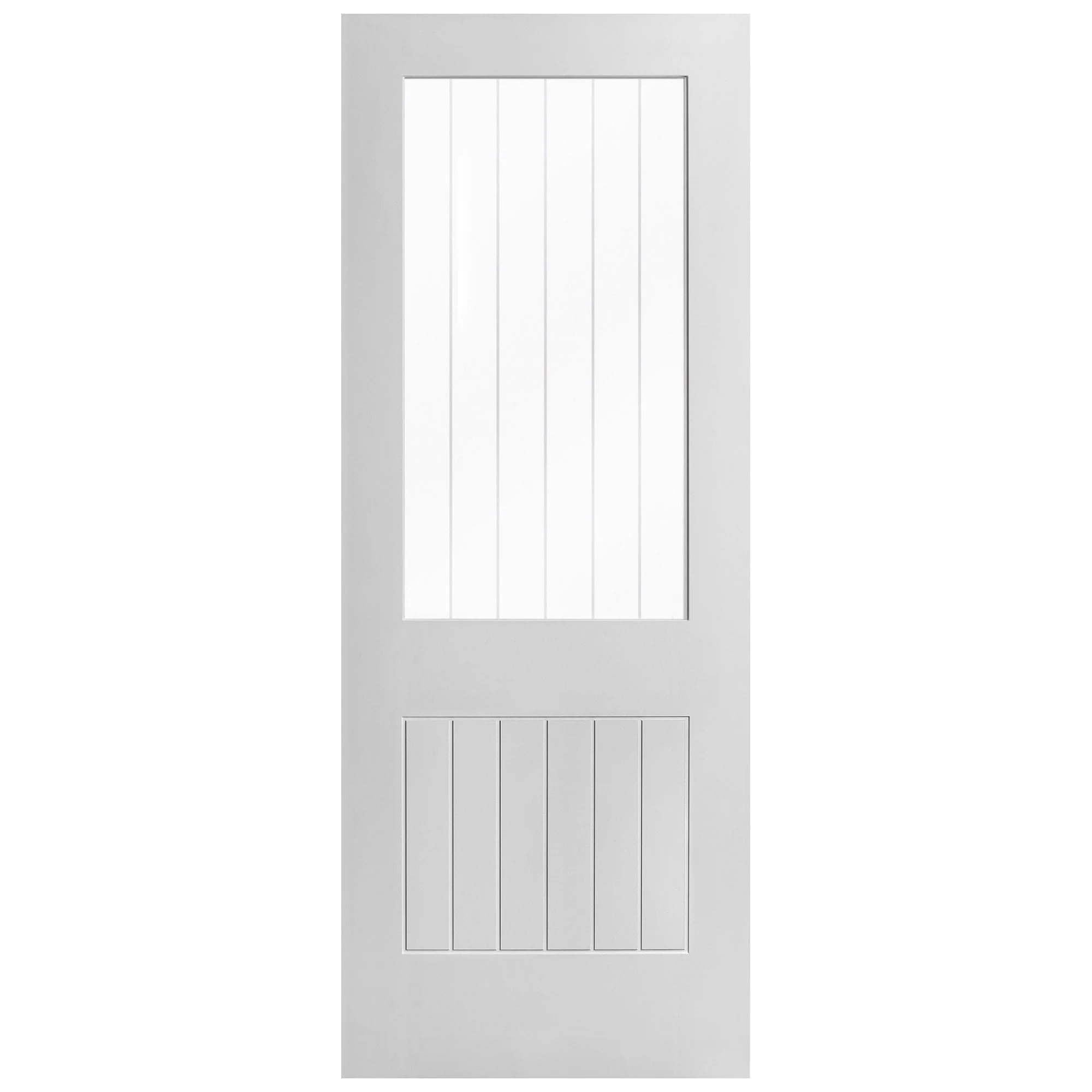 White Internal Primed Cottage 1 Light Etched Lined Clear Glass Made-to-Measure Door - Image 3