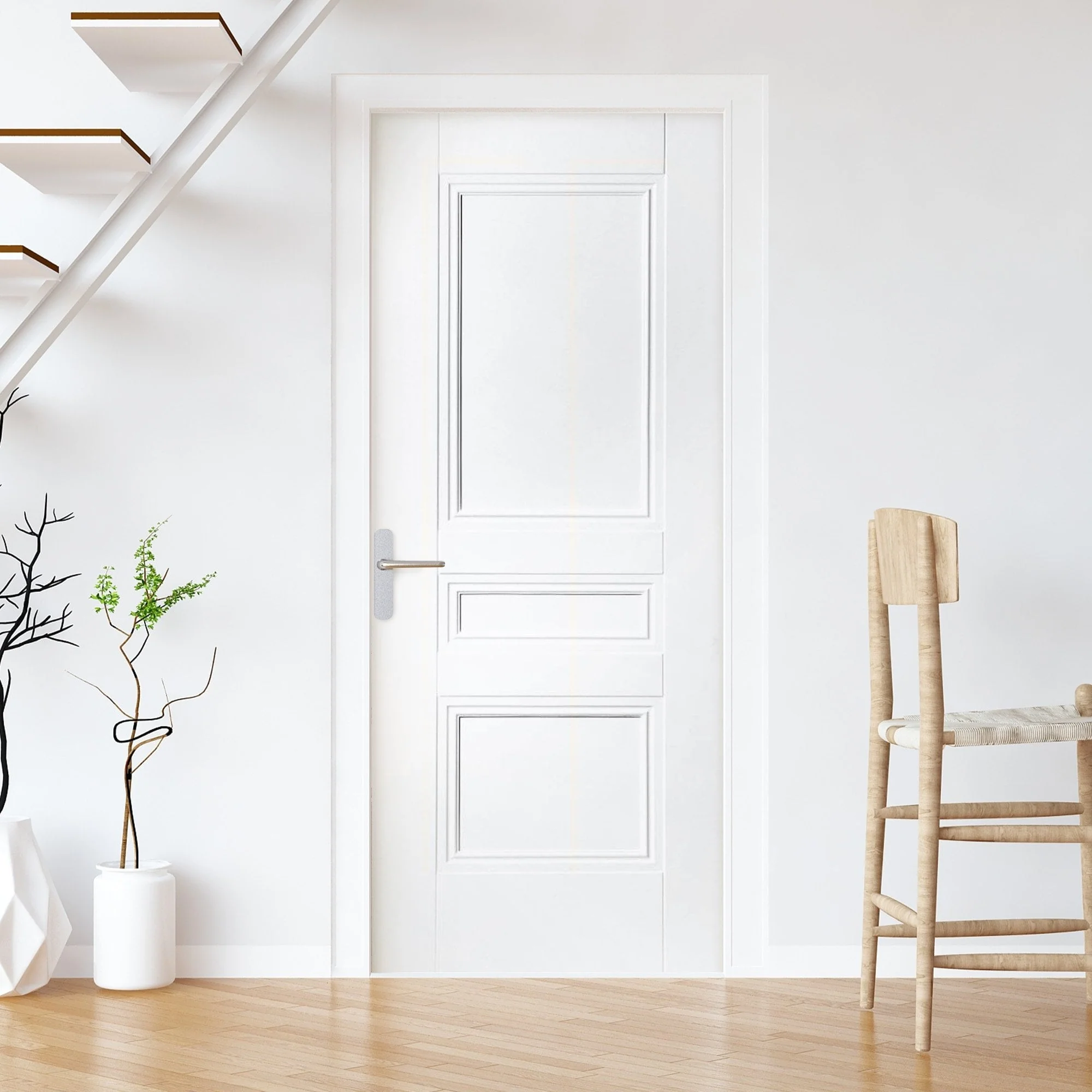 White Internal Primed Elegance Henley 3 Panel Made-to-Measure Door