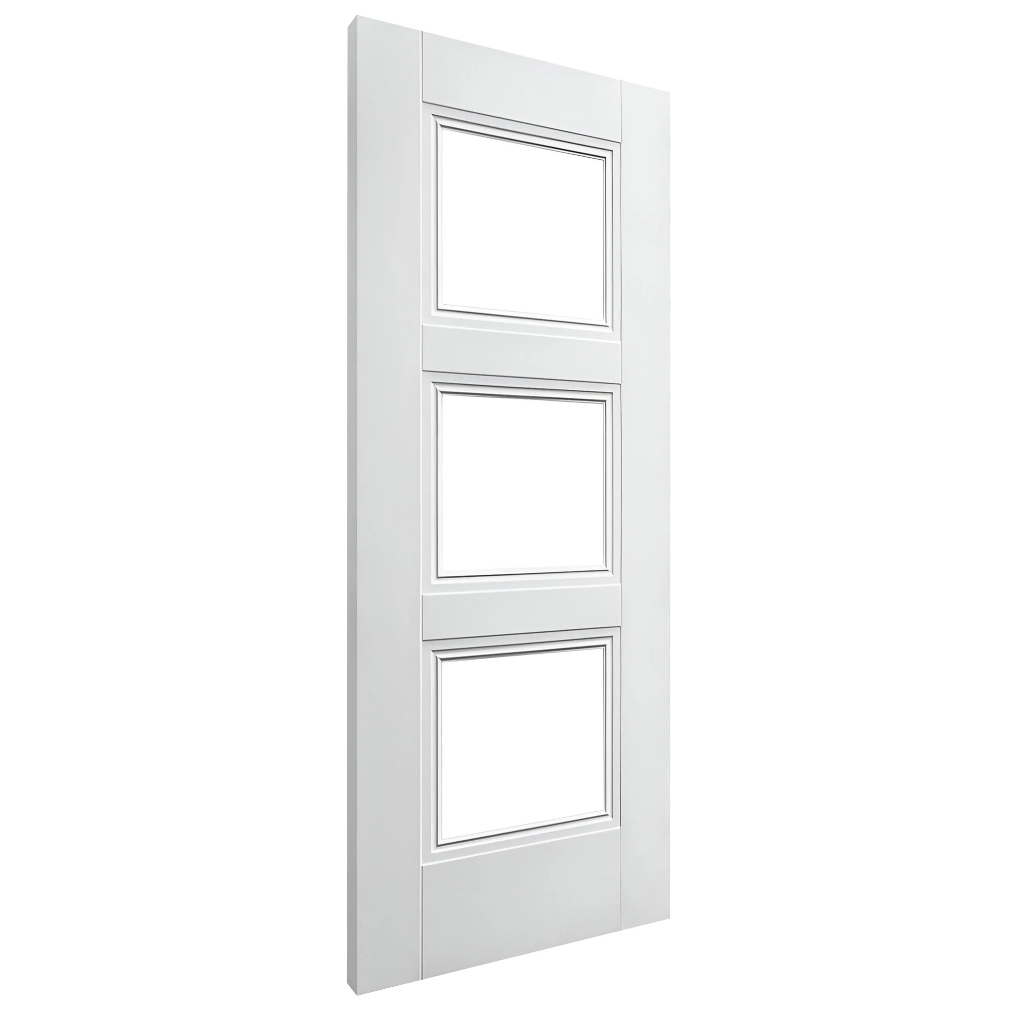 White Internal Primed Elegance Ripley 3 Light Clear Glass Made-to-Measure Door - Image 2
