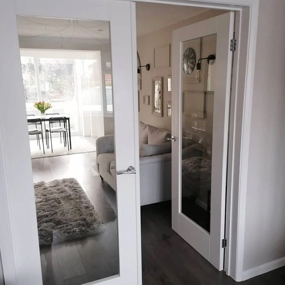 White Internal Primed Pattern 10 1 Light Clear Glass Made-to-Measure Door - Image 7