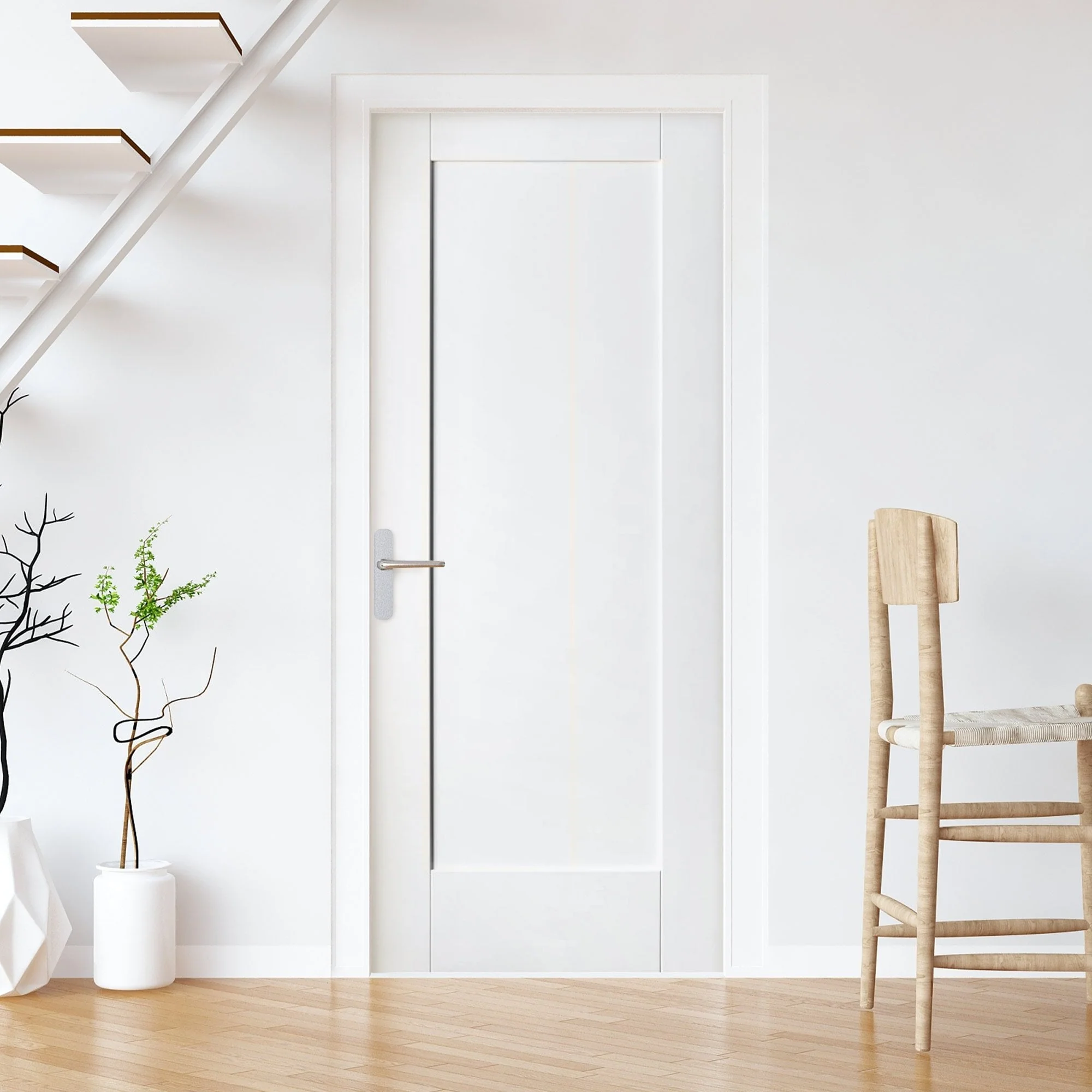 White Internal Primed Pattern 10 FD30 Fire Door