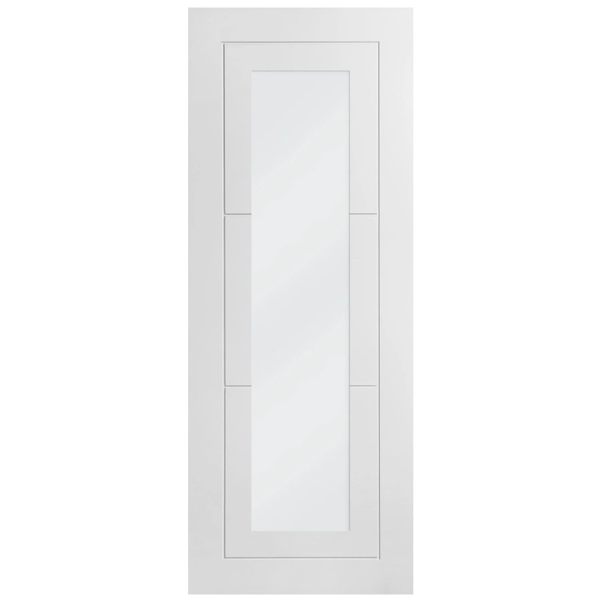 White Internal Primed Temple 1 Light Clear Glass Door - Image 3