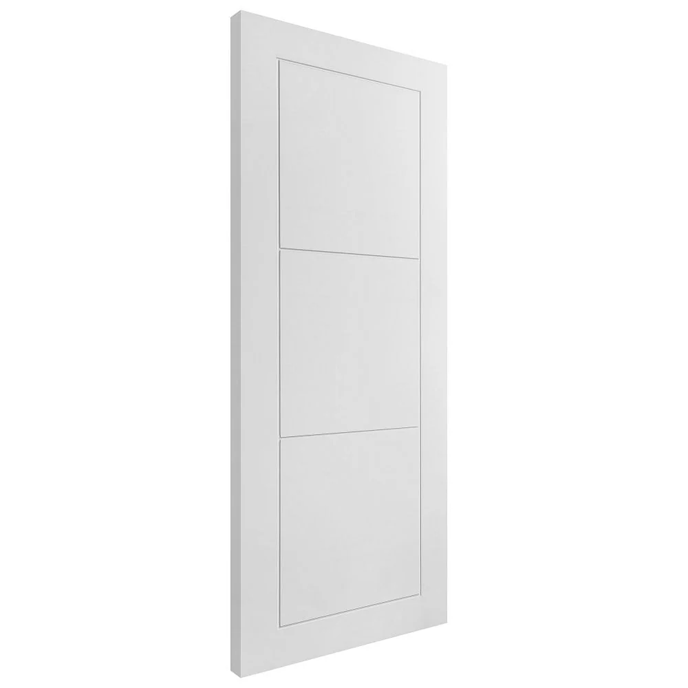 White Internal Primed Temple 3 Panel Made-to-Measure Door - Image 4