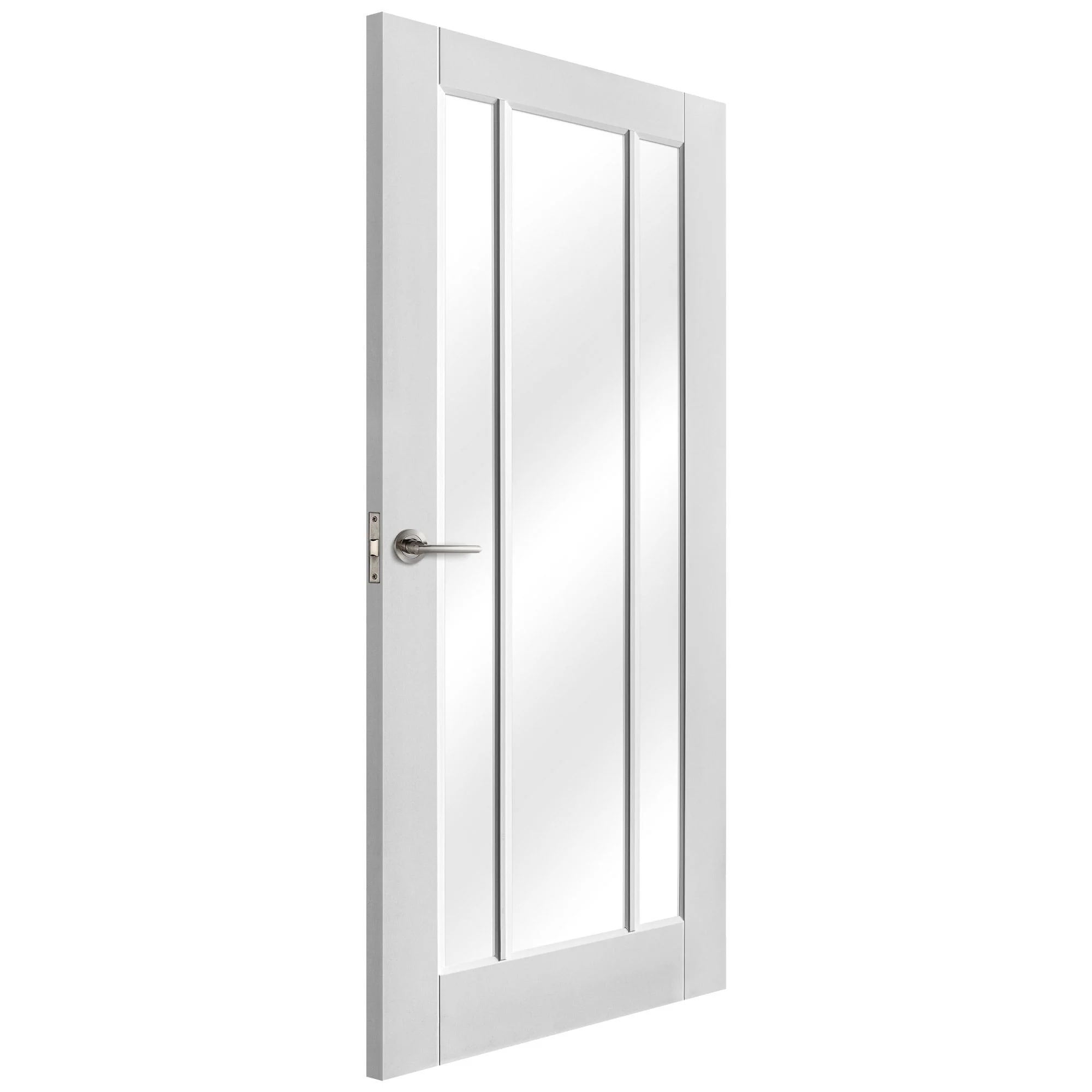White Internal Primed Toledo 3 Light Obscure Glass Made-to-Measure Door - Image 3