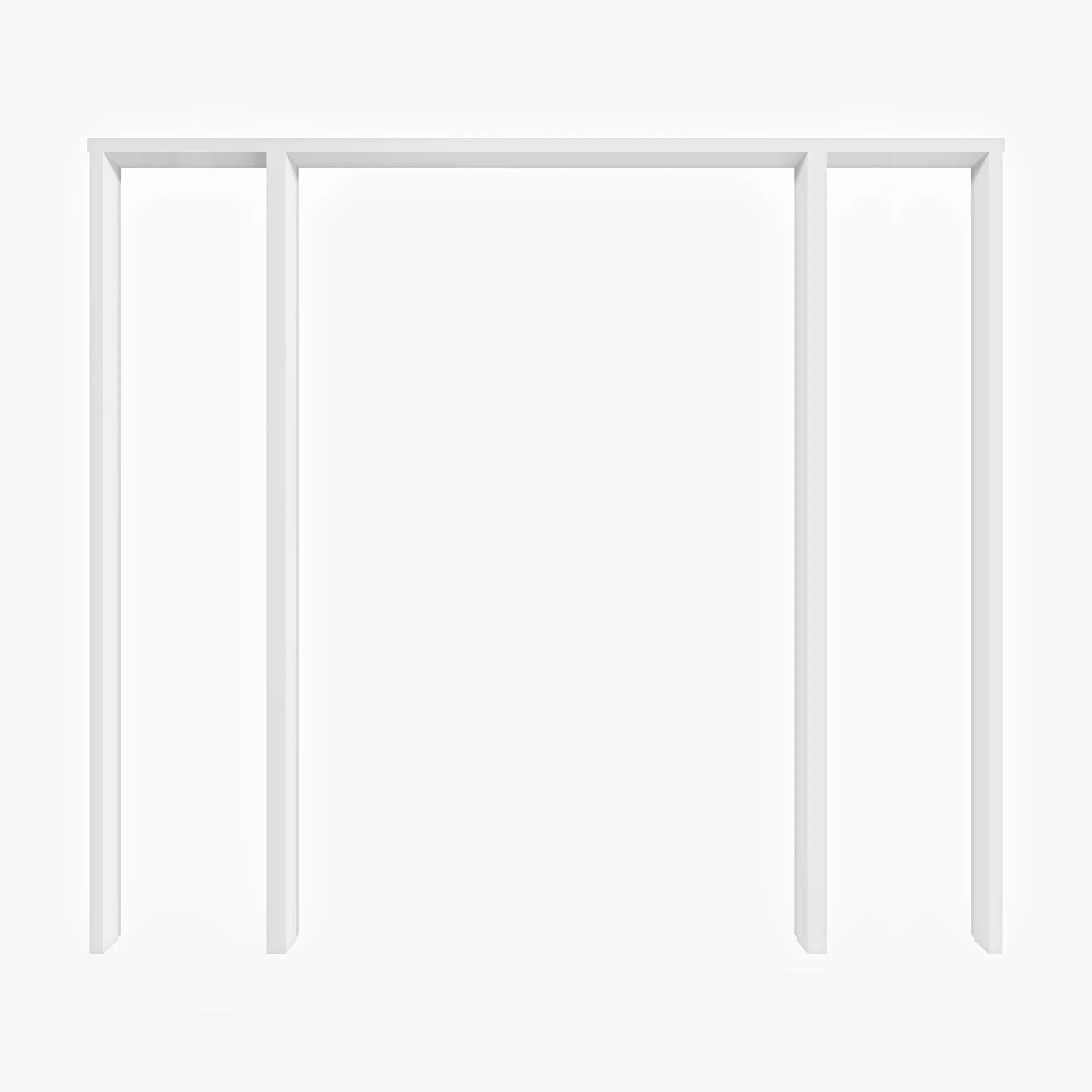 White Primed Internal Ashton 3L Obscure Glass 1 Panel Sidelight Room Divider Set - Image 2