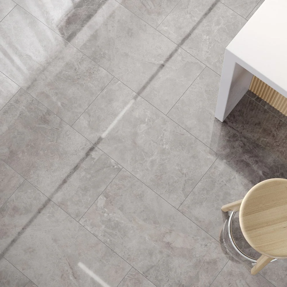Agios Cinzento - Lustre Stone 8mm High Gloss Laminate Flooring - Image 3