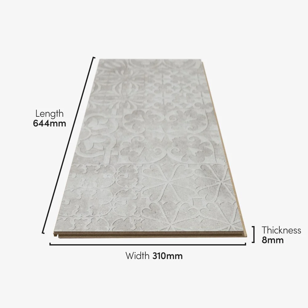 Relief White - Lustre Authentic 8mm Matt Laminate Flooring - Image 5