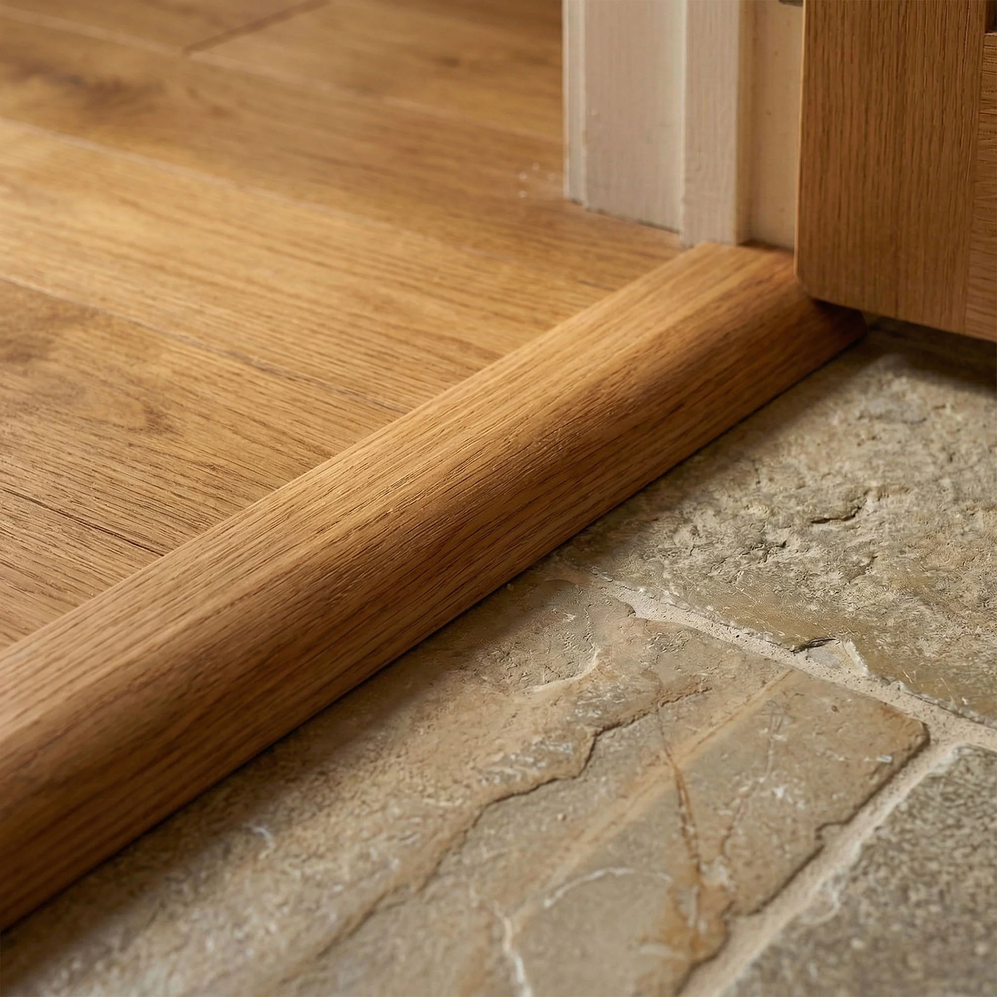 Natural Oiled Ramp Adapting Profile Door Bar 990mm - Image 2
