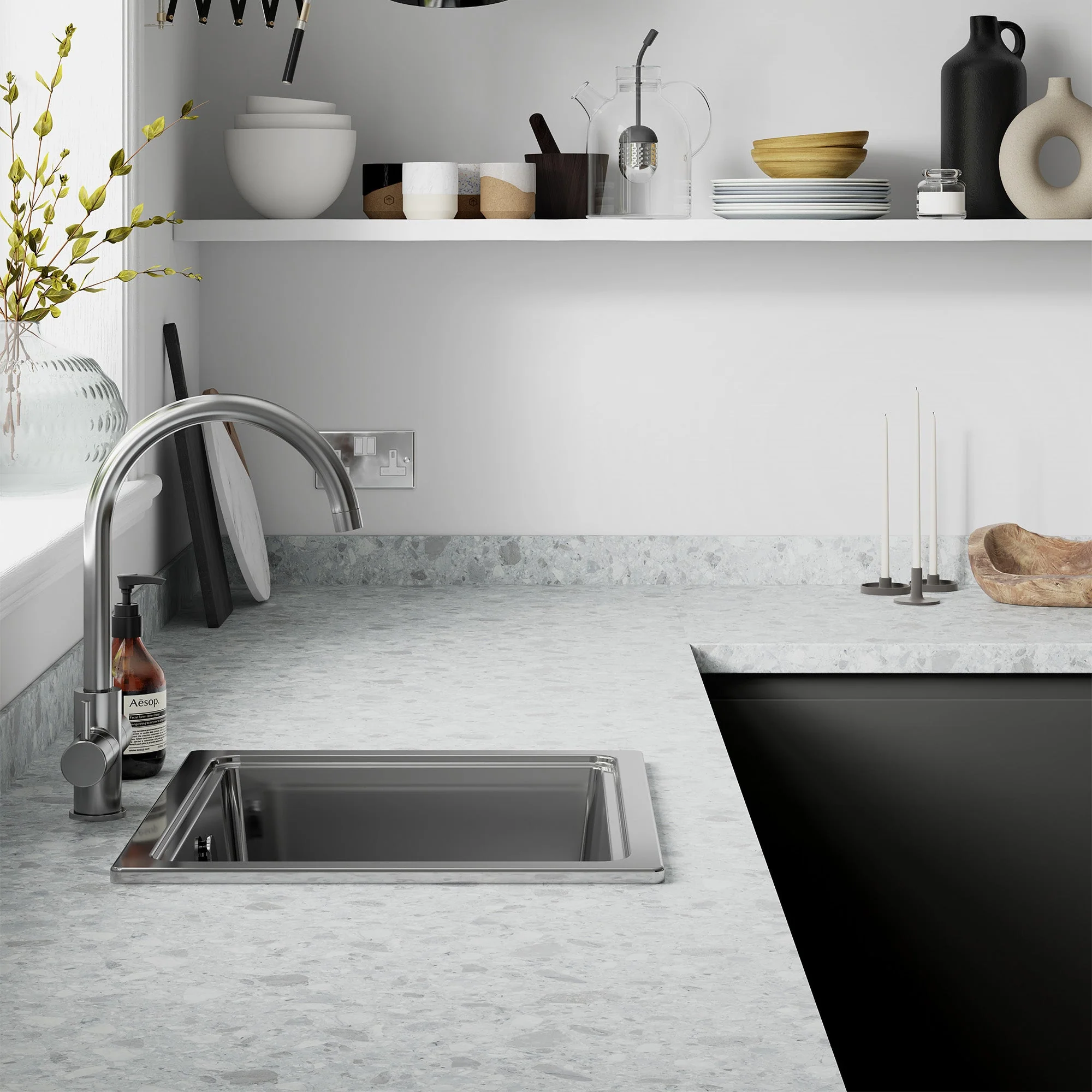Nuvolento - Rounded Edge Laminate Worktop 3000mm x 600mm x 38mm - Image 2