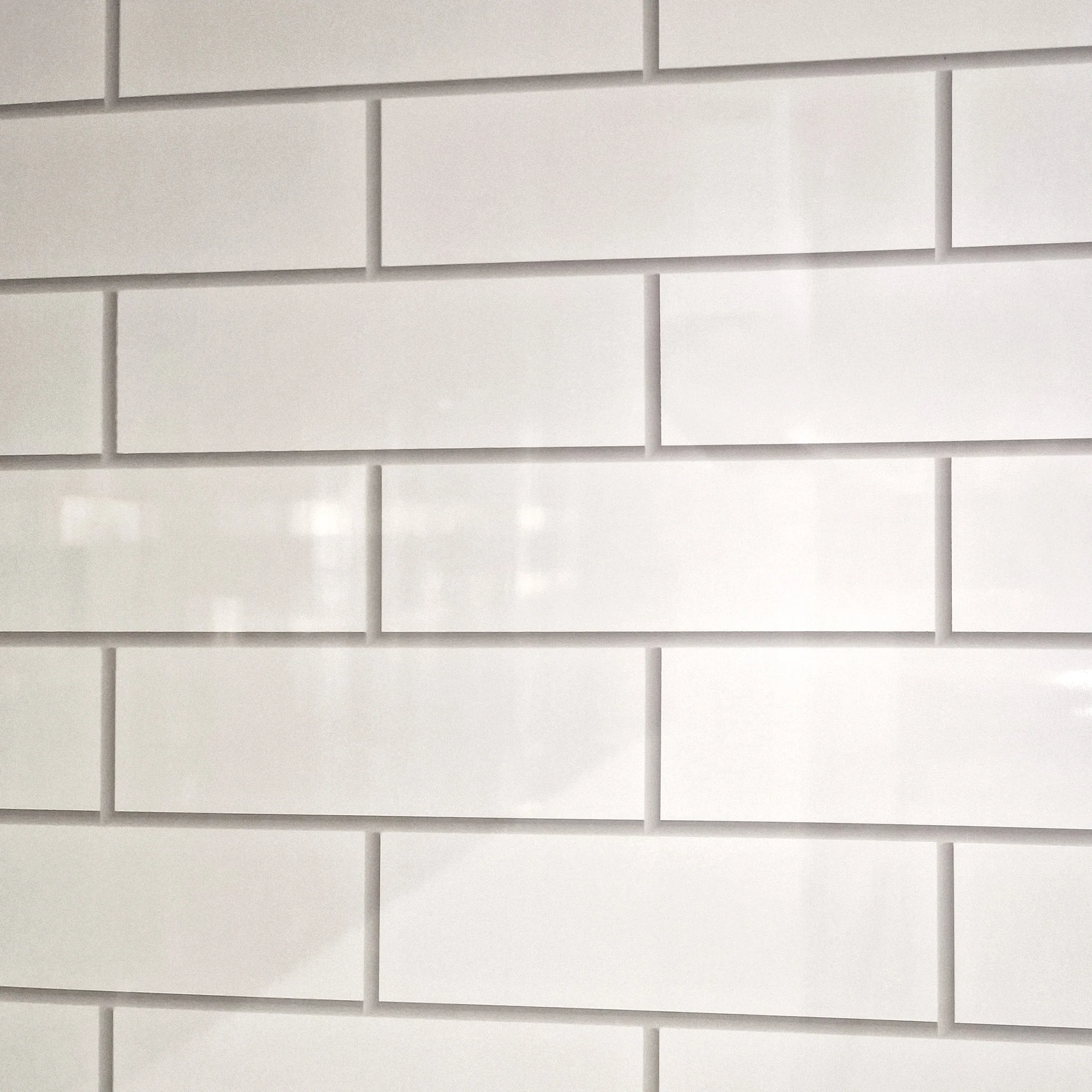 London White Brick - PVC Gloss Waterproof Wall Panelling - Image 2