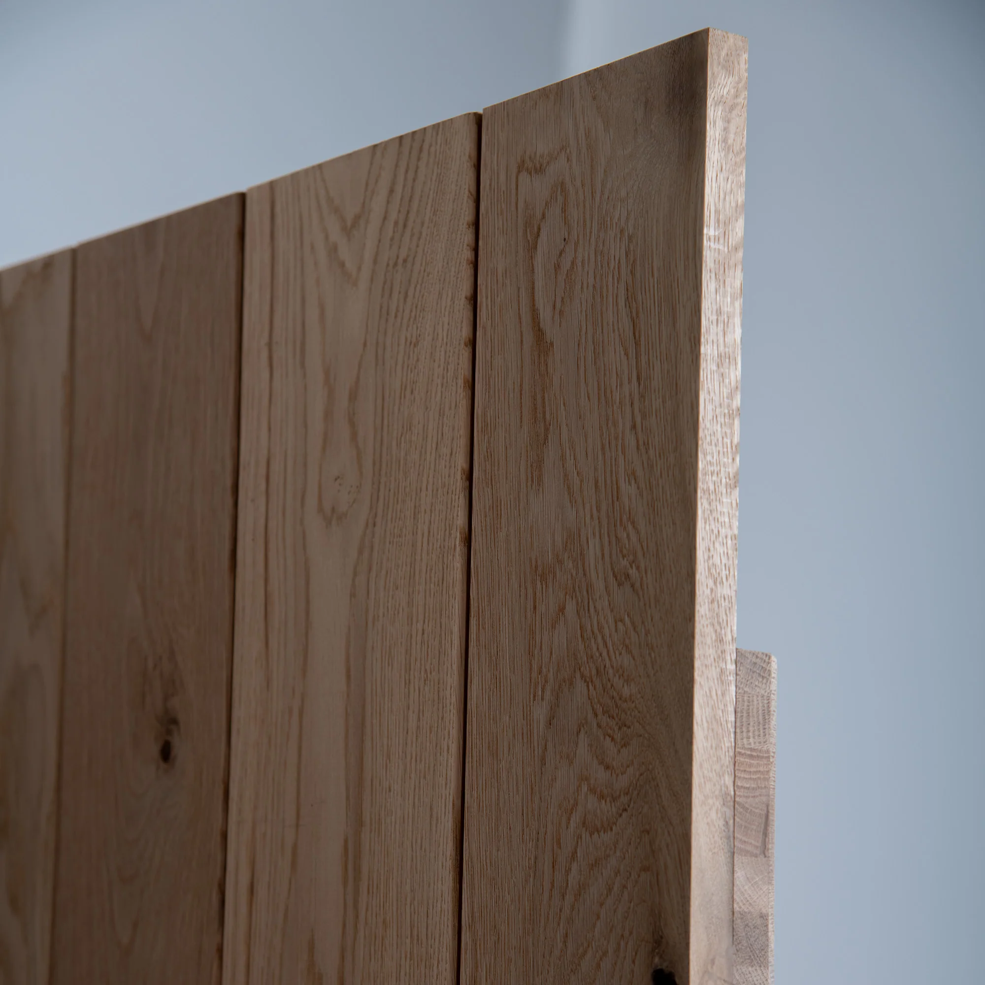 Solid Rustic Oak Grange Unfinished 3 Ledged Door - Image 10
