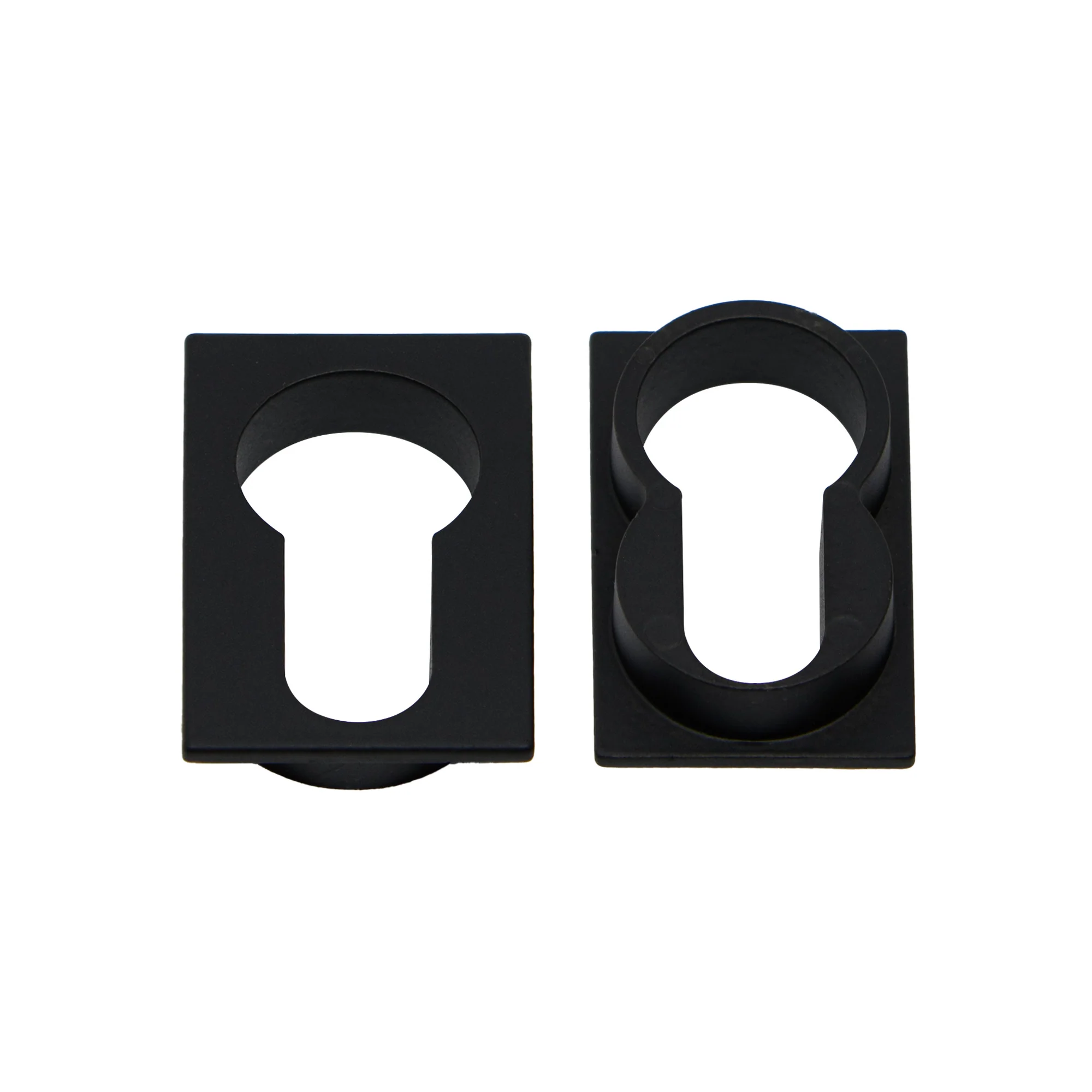 Studio Industrial Euro Lock Square Escutcheon - Matt Black