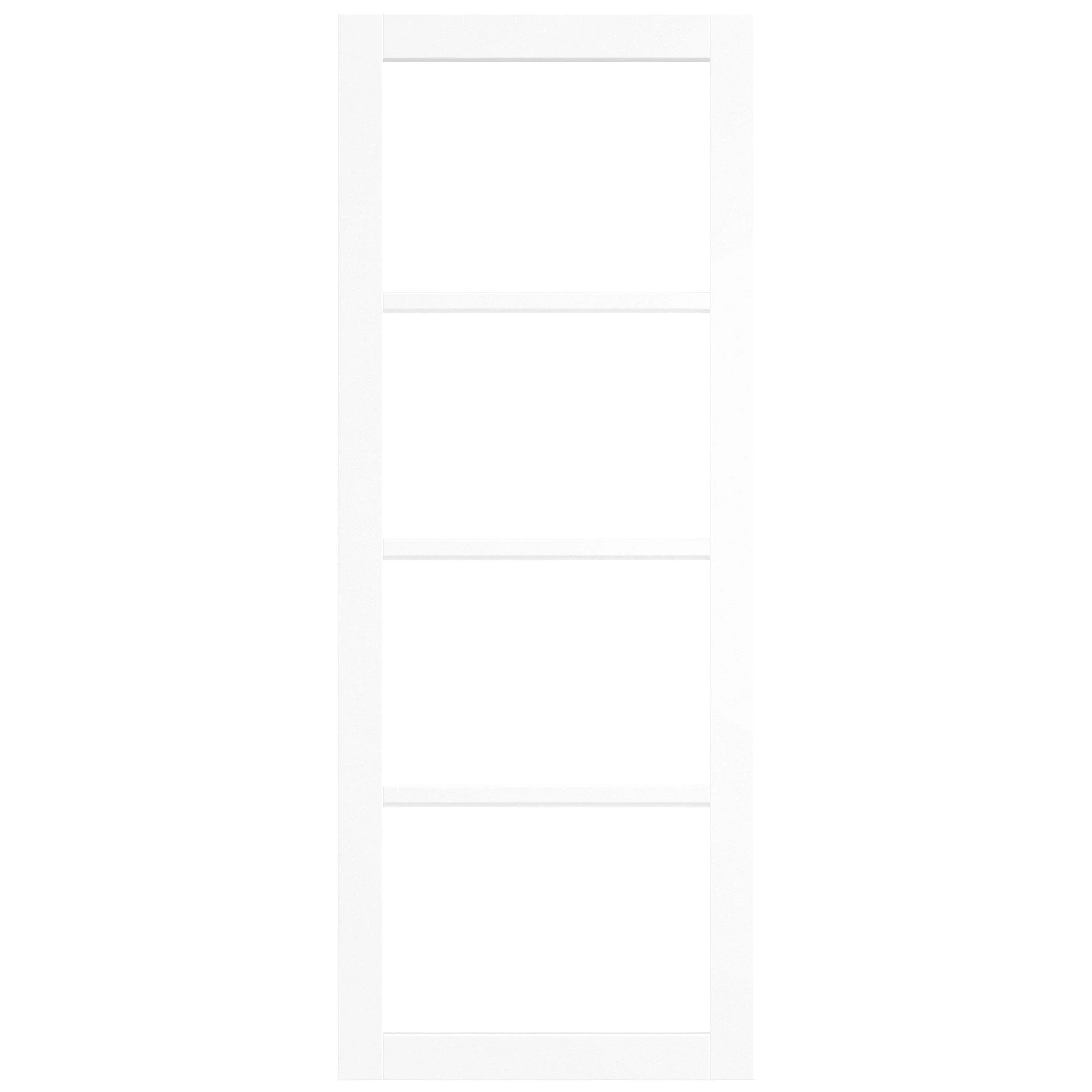 White Internal Primed Studio Industrial 4 Light Clear Glass Double Door - Image 2